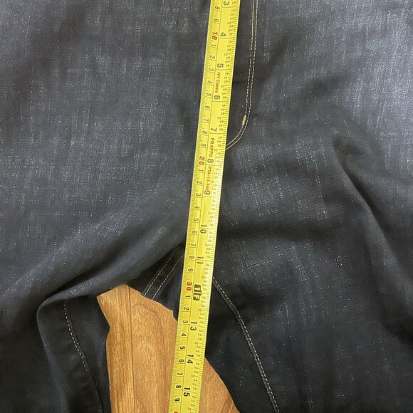 Levis Classic Bootcut Jeans Size 24W Short Dark Blue Denim Casual Stretch Boho - Picture 6 of 8